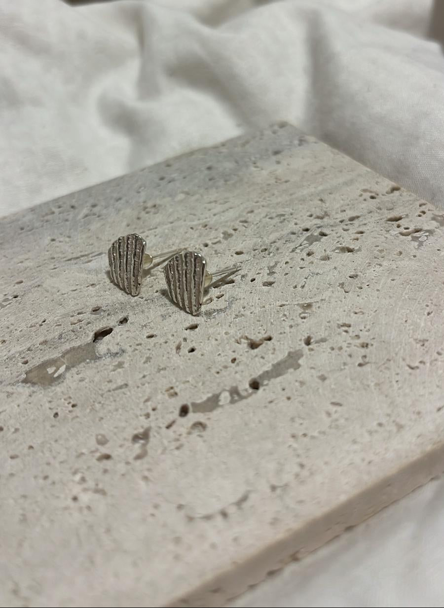 עגילי צדף צמודים